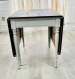 Distressed Wood/White Dining Table with 6 Chairs