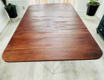 Distressed Wood/White Dining Table with 6 Chairs