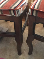 6 Dining Rm Chairs - cushioned. high back - w Drexel Oval Dining Table
