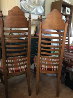 6 Dining Rm Chairs - cushioned. high back - w Drexel Oval Dining Table