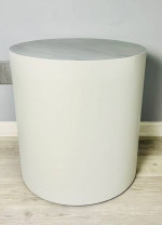 White/Gray Circular End Table/Coffee Table