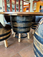 Beautiful Oak Barrel Table and Chairs