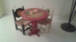 Kids mexican table and 4 chairs hand painted