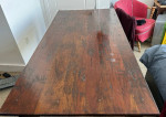 Rustic Solid Wood Dining Room Table with 4 Chairs