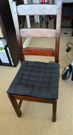 Rustic Solid Wood Dining Room Table with 4 Chairs