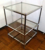 ONE Three (3) Tier Glass and Chrome Accent Table