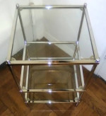 ONE Three (3) Tier Glass and Chrome Accent Table