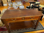 Hekman Console Table/Server W/Inlay With Two Drawers