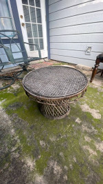 Small Wicker Side Table