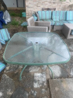 Oversized Patio Table With Glass Top