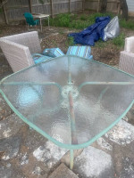 Oversized Patio Table With Glass Top
