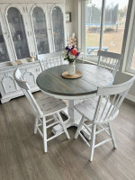 Taller Kitchen Table and 4 Swivel Chairs