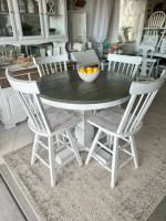 Taller Kitchen Table and 4 Swivel Chairs