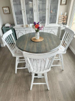 Taller Kitchen Table and 4 Swivel Chairs