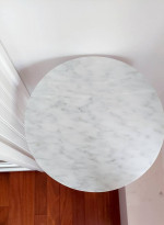 Marble top coffee table, round side table, end table