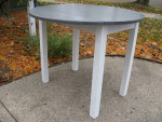 Solid Wood Gray With Removable White Legs Double Drop Leaf Table