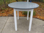 Solid Wood Gray With Removable White Legs Double Drop Leaf Table