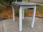 Solid Wood Gray With Removable White Legs Double Drop Leaf Table