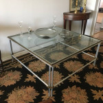 Large Glass Top Coffee Table - 20th C Mod and Classy
