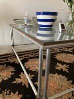 Large Glass Top Coffee Table - 20th C Mod and Classy