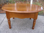 Oval Solid Oak Smaller Coffee Table End Table