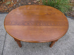 Oval Solid Oak Smaller Coffee Table End Table