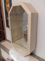 Cream Wall or Table Display Cabinet