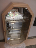 Cream Wall or Table Display Cabinet
