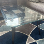 Glass coffee table