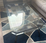 Glass coffee table