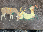 Modernist mosaic tile coffee table in the style of Evelyn Ackerman B13