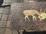 Modernist mosaic tile coffee table in the style of Evelyn Ackerman B13