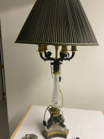 Table Lamp with Marble Base 17 in wide 32 in high