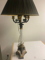 Table Lamp with Marble Base 17 in wide 32 in high