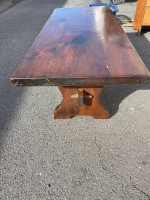 Trestle coffee table And End cabinet white pine