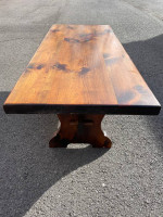 Trestle coffee table And End cabinet white pine