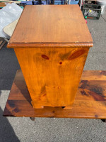 Trestle coffee table And End cabinet white pine