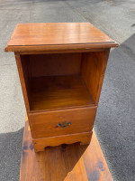 Trestle coffee table And End cabinet white pine