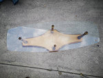 *Hollywood Regency Faux Bamboo Gold Gilt Wood Glass Top Coffee Table