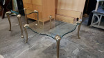 * Hollywood Regency Glass Top / Serpent Legs COFFEE TABLE & END TABLE!