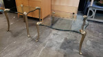 * Hollywood Regency Glass Top / Serpent Legs COFFEE TABLE & END TABLE!