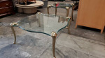 * Hollywood Regency Glass Top / Serpent Legs COFFEE TABLE & END TABLE!