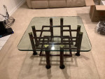 Glass top coffee table