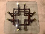 Glass top coffee table
