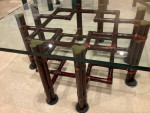 Glass top coffee table