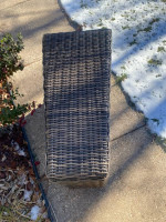 Wedge Outdoor Rattan Patio Storage Container Bin Table