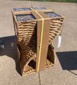 NEW Water Hyacinth Accent Side End Table Woven Seagrass
