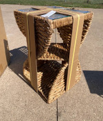 NEW Water Hyacinth Accent Side End Table Woven Seagrass