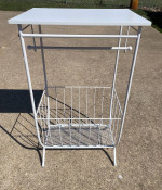 White Metal Bathroom Side Table