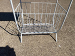 White Metal Bathroom Side Table